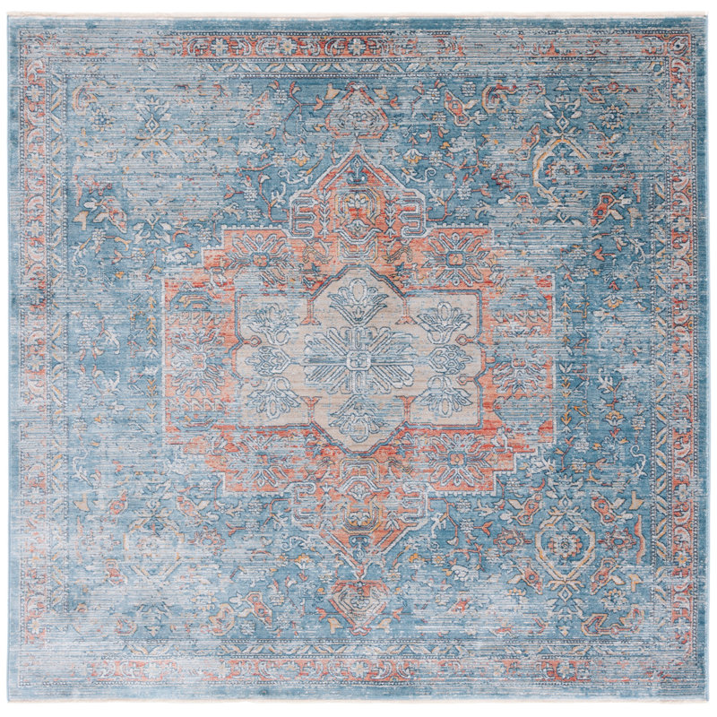 Bungalow Rose Rumsey Oriental Navy/Red Area Rug Wayfair